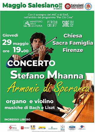 Armonie di speranza - stefano mhanna esegue bach, liszt e widor nella chiesa sacra famiglia in firenze